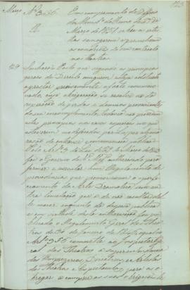 "Em cumprimento do Officio do Ministerio do Reino de 27 de Março de 1851 sobre os artistas s...