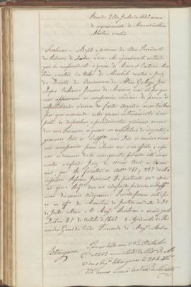 "Parecer dado em 23 de Outubro de 1842 em virtude da Portaria do Ministerio dos Negocios Est...