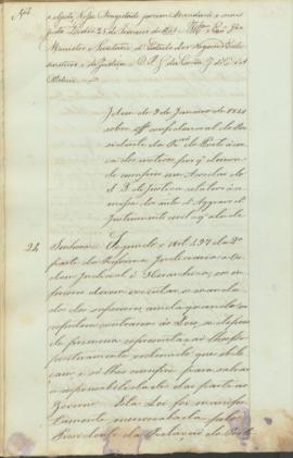 "Idem de 9 de Janeiro de 1841 sobre officio confidencial do Presidente da Relação do Porto á...