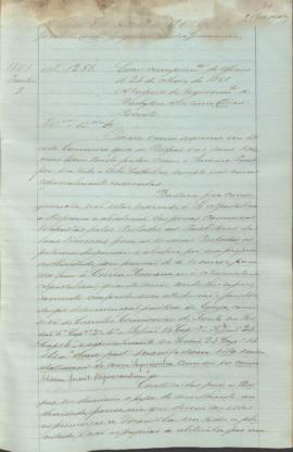 "Em cumprimento do officio de 24 de Maio de 1861. A respeito do requerimento do Presbytero A...