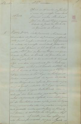 "Ofício ao ministro da Justiça acerca do processo mandado formar contra o bacharel José da F...