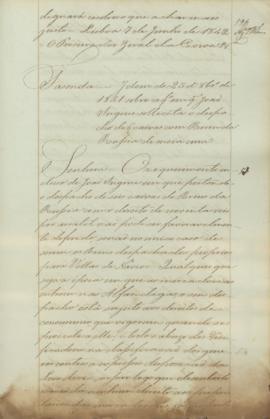 "[Parecer] de 23 d'Outubro de 1841 sobre requerimento em que João Sugrue sollicita o despach...
