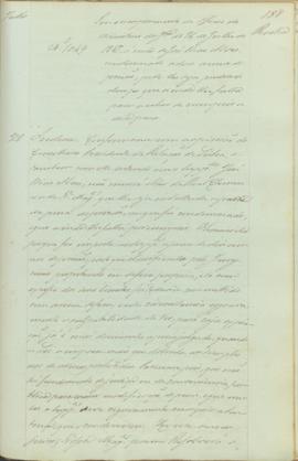 "Em cumprimento do Officio do Minisiterio da Justiça de 26 de Julho de 1847, á cerca de Jozé...