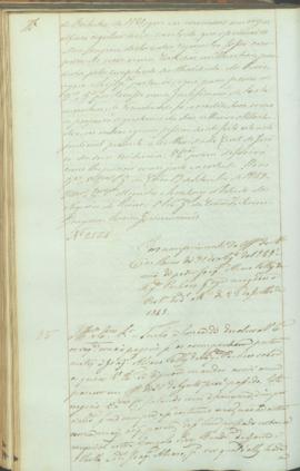 "Em cumprimento do Officio do Ministerio do Reino de 31 de Agosto de 1849 à cerca de pedir J...
