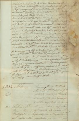 "Em cumprimento da Portaria do Ministerio da Fazenda de 5 de Janeiro de 1852, á cerca do Fun...