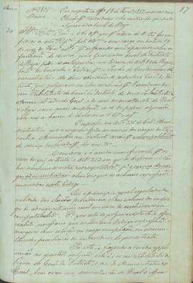"Em resposta ao officio 19 de Fevereiro 1852 acerca das Eleições para Vereadores sobre instr...