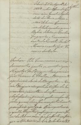 " [Officio de informação e parecer em virtude de Portaria] de 7 de Agosto de 1839 sobre Offi...