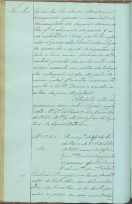 "Em cumprimento do Officio do Ministerio do Reino de 27 d'Outubro de 1851 acerca do Officio ...