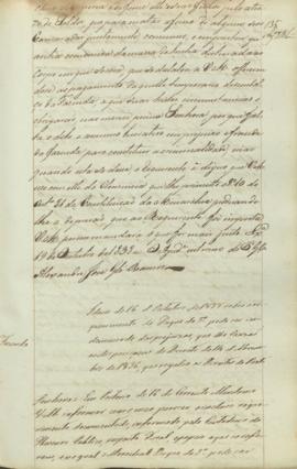 "[Officio de informação e parecer em virtude d'officio do Ministerio da Fazenda] de 16 d'Out...