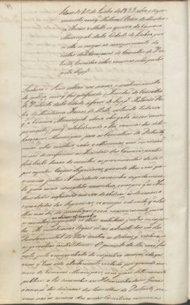 "Idem de 20 de Junho de 1839 sobre o requerimento, em que Antonio Felix de Mendonça Arraes e...