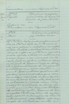 "Extradição do súbdito inglês Mateus Sinclair"