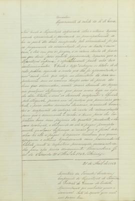 "Ministerio da Fazenda / Secretaria / Empregado da Repartição de Fazenda do Districto de Via...