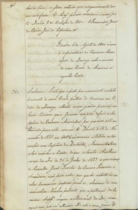 "Idem de 4 de Agosto de 1840 ácerca de representação da Camara Municipal de Lamego sobre a c...