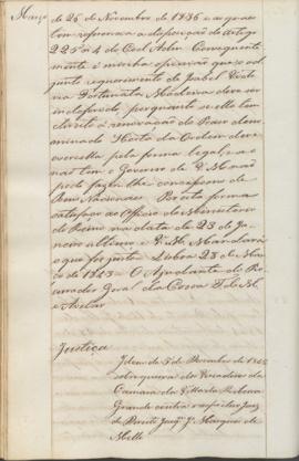 "[Parecer em virtude do Officio do Ministerio da Justiça] de 5 de Desembro de 1842 sobre que...