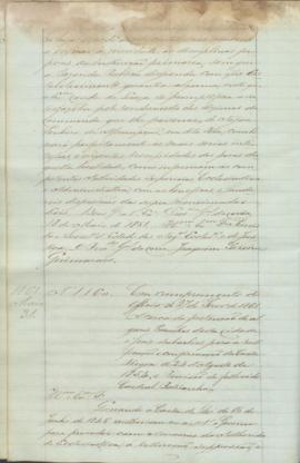 "Em cumprimento do Officio de 27 de Fevereiro de 1861.  Ácerca da pretenção de alguns Paroch...