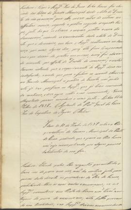 "Idem de 10 de Junho de 1837 sobre a Representação da Camara Municipal de Ponte de Lima pedi...