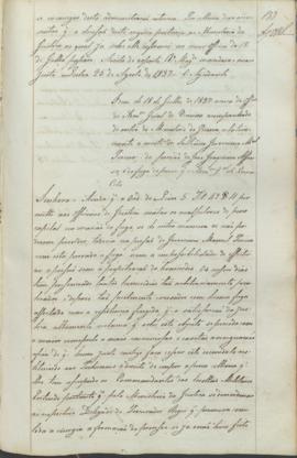 "Idem de 18 de Julho de 1837 acerca dos officios do Administrador Geral de Vianna acompanhad...