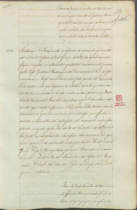 "Idem de 20 de Novembro de 1840 á cerca do officio do Administrador Geral do Porto em que pr...