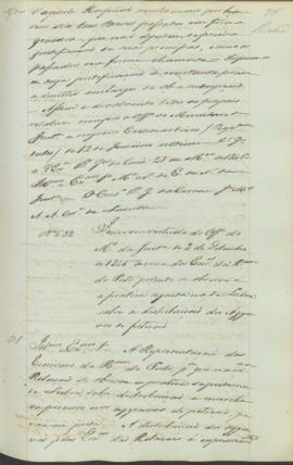 "Idem em virtude do Officio do Ministerio da Justiça de 2 de Setembro de 1845 acerca dos Esc...