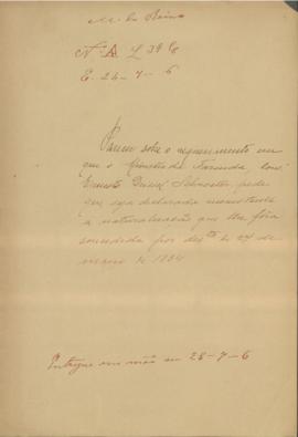Naturalização do ministro da Fazenda Ernesto Driesel Schroeter