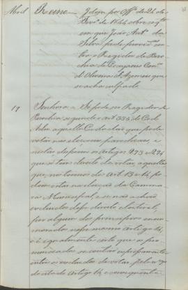 "Idem por Officio de24 de Fevereiro de 1844 sobre requerimento em que João Antonio da Silva ...