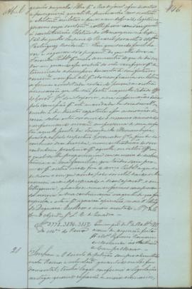 "Em cumprimento da Portaria de 12 de Dezembro 1851 acerca das arguições feitas por Manuel Ig...