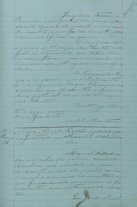 "Perdão pedido por Manuel de Andrade"