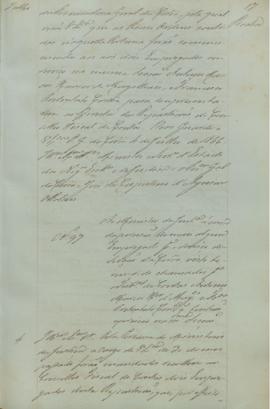 "Ao ministro da Justiça acerca da precisão de mais algum empregado para o serviço da Secção ...