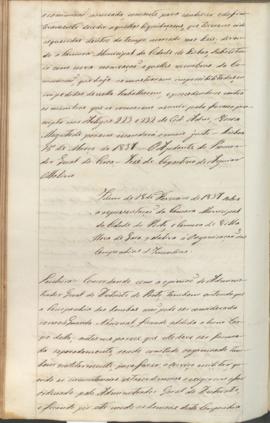 "Idem de 28 de Fevereiro de 1837 sobre a representação da Camara Municipal da Cidade do Port...