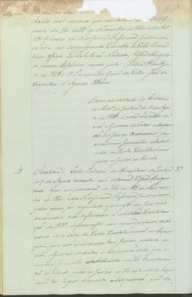 "Idem em virtude da Portaria do Ministerio da Justiça de 9 de Agosto de 1843, á cerca de pod...