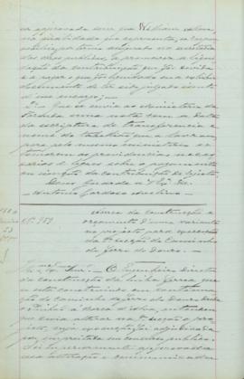 "Ácerca da construcção e orçamento d'uma variante no projecto para execução da 9.ª secção do...