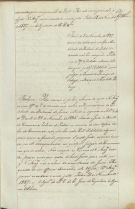 "Idem de 8 de Novembro de 1837 acerca da declaração que fez o Presidente da Relação de Lisbo...