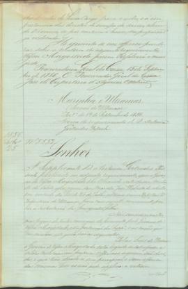 "Marinha e Ultramar (Secção do Ultramar). Portaria de 19 de Septembro de 1856. Acerca do req...