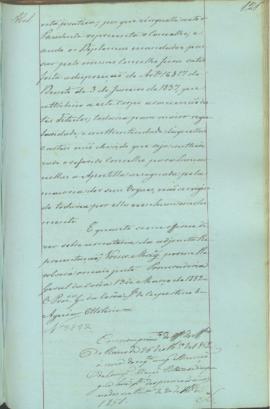 "Em cumprimento do officio do Ministerio do Reino de 26 de Março de 1852 á cerca do requerim...