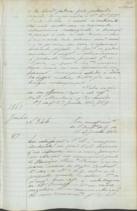 "Em cumprimento da Portaria do Ministerio da Guerra de 16 de Junho de 1860"