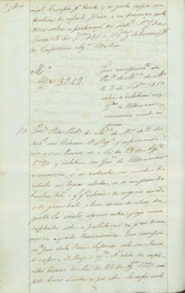 "[Parecer] em cumprimento da Portaria do Ministerio da Marinha de 3 de Setembro de 1850 sobr...