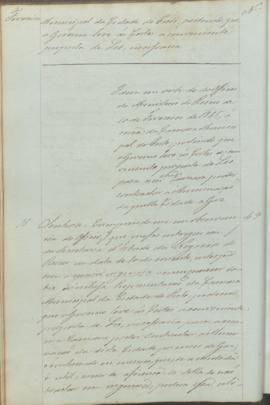 "Idem em virtude do Officio do Ministerio do Reino de 10 de Fevereiro de 1845, á cerca da Ca...