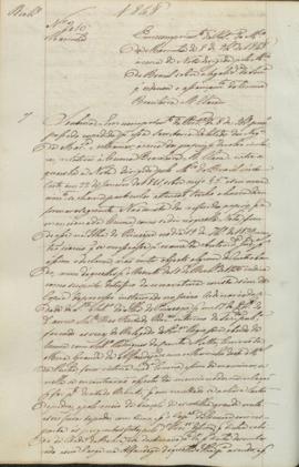 "[Parecer] em cumprimento da Portaria do Ministerio da Marinha de 8 de Novembro de 1848 ácer...