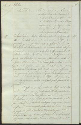 "Idem em virtude da Portaria do Ministerio da Marinha de 14 de Setembro de 1842, ácerca de D...