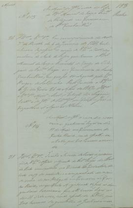 "Ao ministro da Justiça acerca das ocorrências que tiveram lugar no dia 11 de maio na comarc...