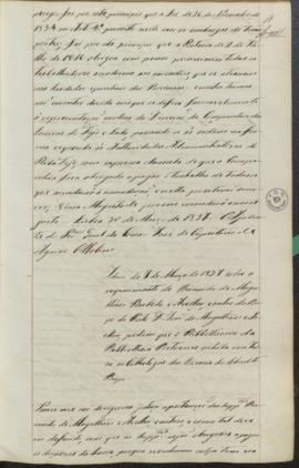 "Idem de 7 de Março de 1837 sobre o requerimento de Bernardo de Magalhães Barbedo e Avellar,...