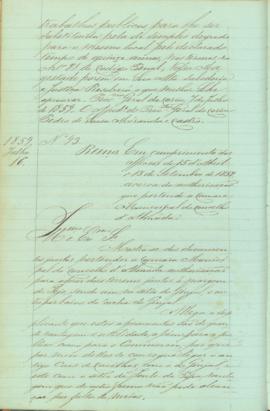 "Em cumprimento dos officios de 15 d'Abril e 13 de Setembro de 1858, ácerca da authorisação ...
