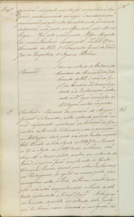 "[Parecer] em virtude da Portaria do Ministerio da Marinha de 7 de Novembro de 1843, ácerca ...