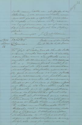 "Reclamação do padre José de Santa Rita e Sousa"