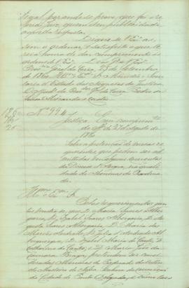 "Em cumprimento do officio de 27 d'Agosto de 1860. Sobre a pretenção de varias requerentes, ...