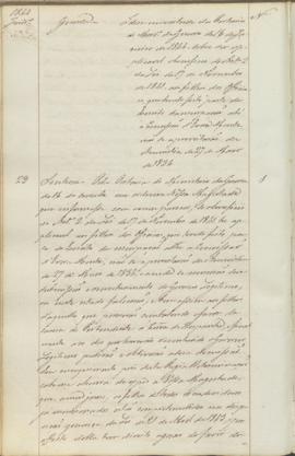 "[Parecer] em virtude da Portaria do Ministerio da Guerra de 16 de Janeiro de 1844, sobre se...