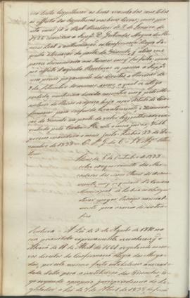 "Idem de 5 de Outubro de 1839 sobre o requerimento dos Mercadores das cinco Classes do Arrua...