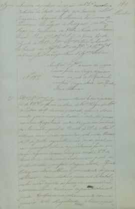 "Ao ministro da Justiça acerca da apreensão feita na carga de géneros cereais no porto de Sã...