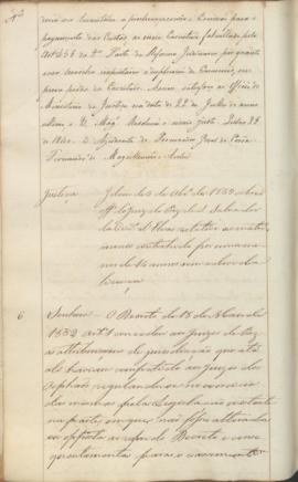 "Idem de 3 de Outubro de 1839 sobre officio do Juiz de Paz de S. Salvador da Cidade d'Elvas ...