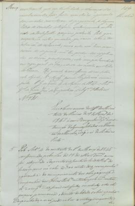 "Em observancia do officio do Ministerio do Reino de 9 de Fevereiro de 1847 á cerca da regul...